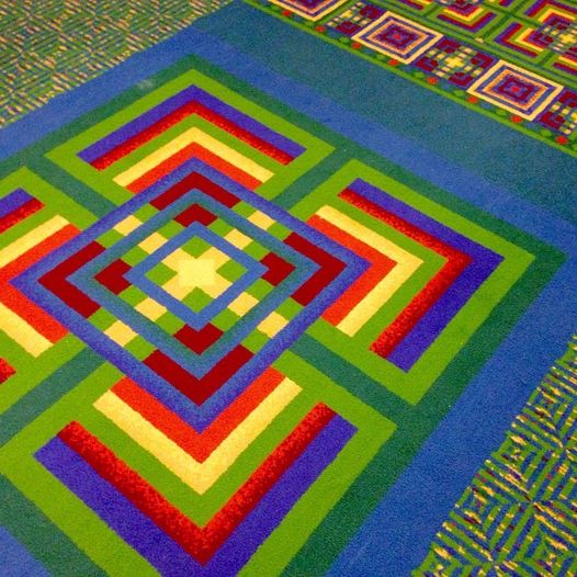 Why do hotels have the weirdest carpets?