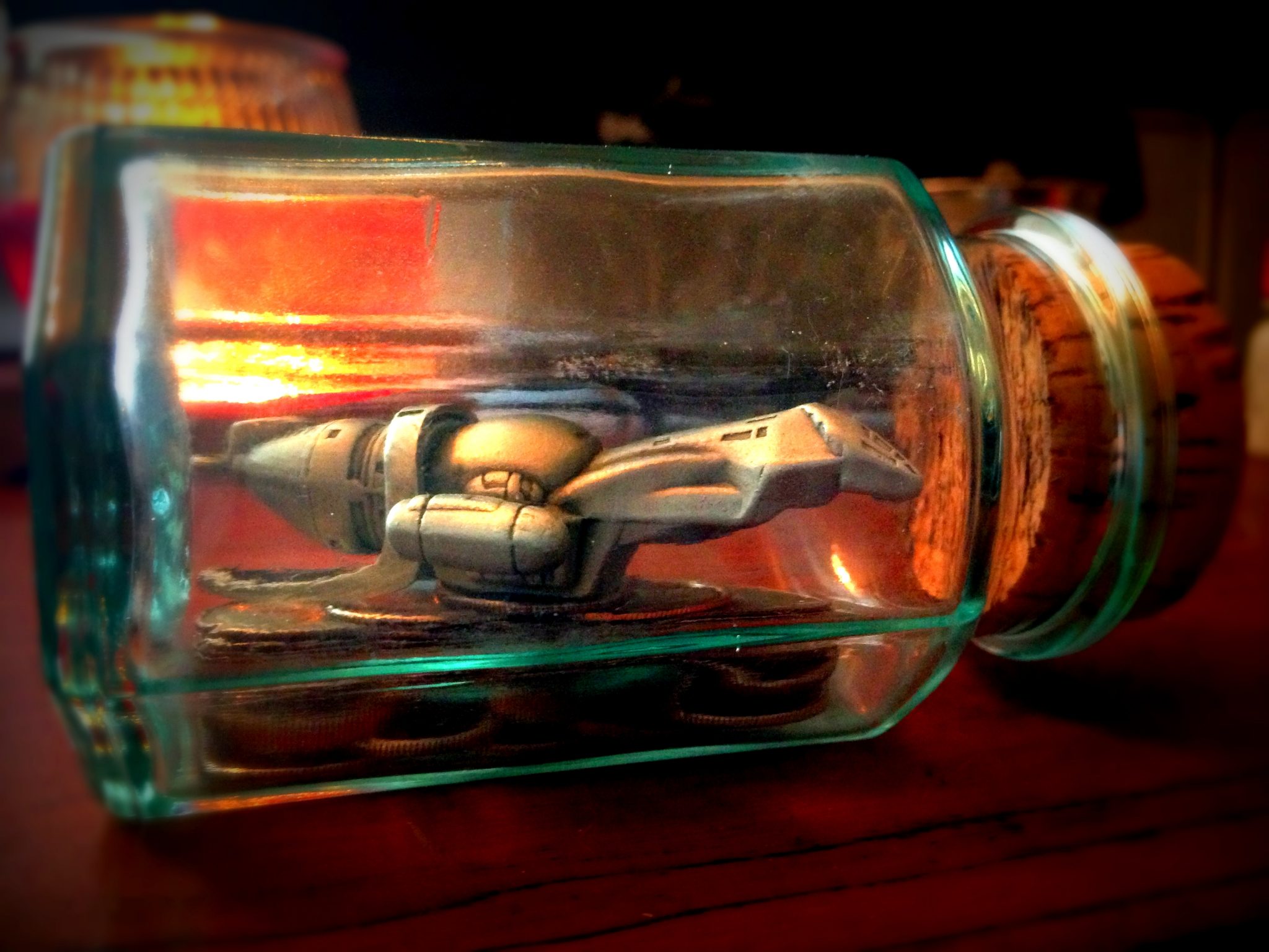 I caught a Firefly in a jar, which also happens to be a ship in a bottle.